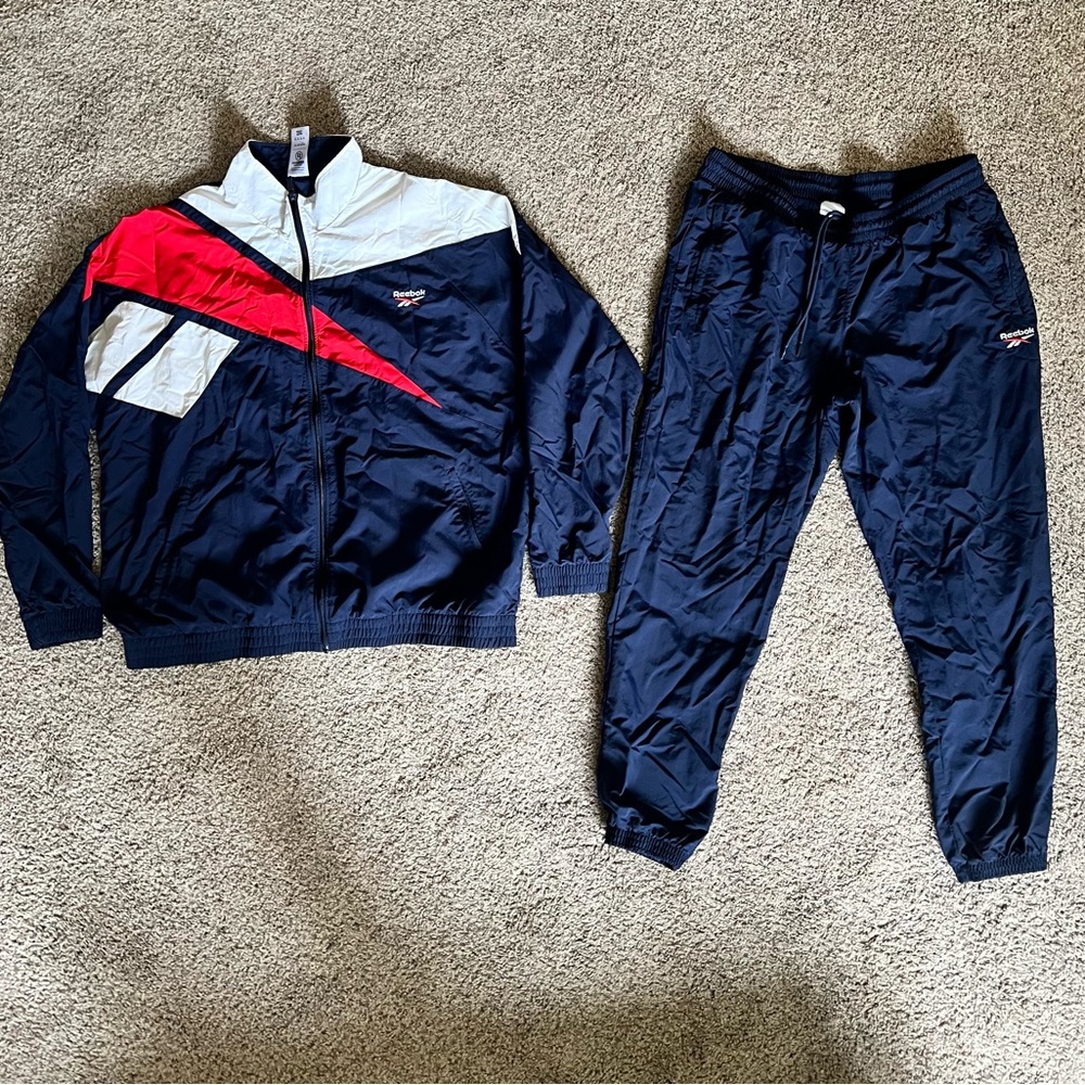 Reebok Navy and Red Tracksuit